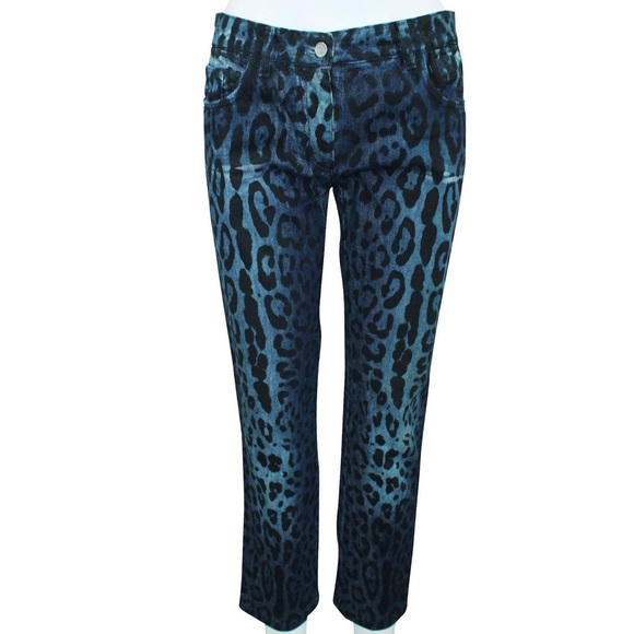 ⚜️$1,295 Retail Dolce & Gabbana Leopard Print Distressed Jeans⚜️ - Picture 4 of 16